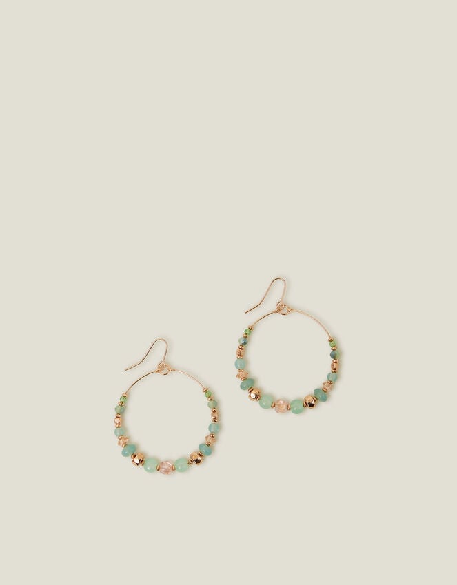 Accessorize Bead Drop Hoop Earrings