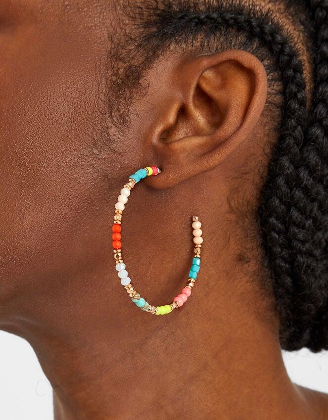 Accessorize Beaded Hoop Earrings