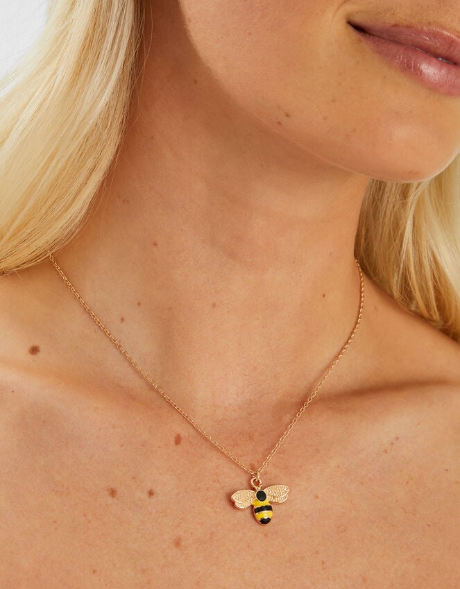Accessorize Bee Pendant Necklace