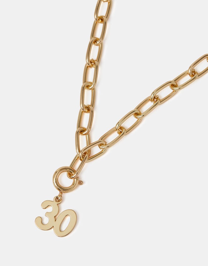 Accessorize Birthday Age Jewellery Charm Gold