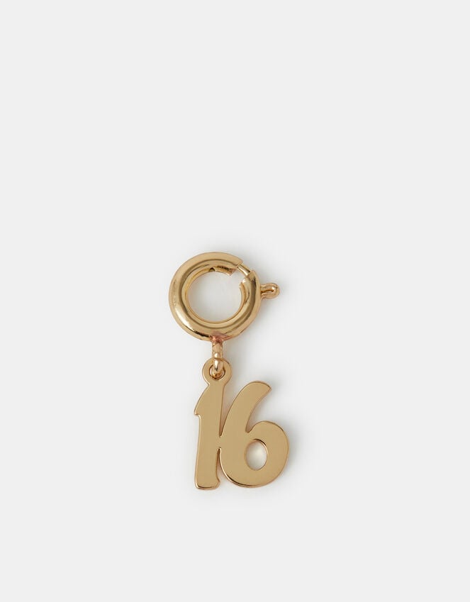 Accessorize Birthday Age Jewellery Charm Gold