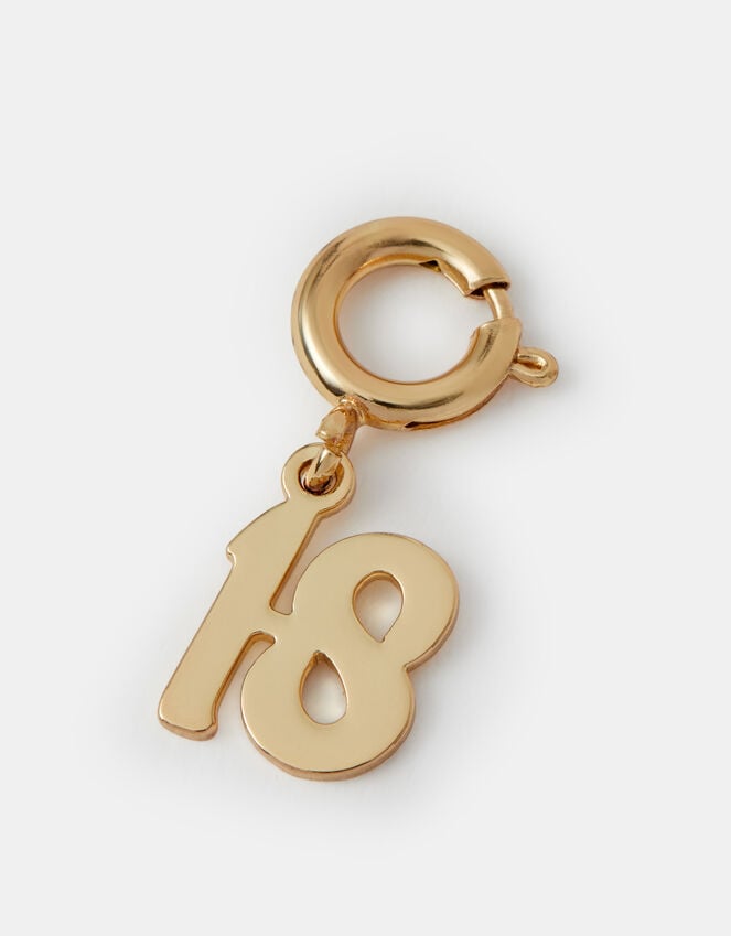 accessorize Birthday Age Jewellery Charm Gold