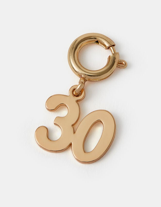 accessorize Birthday Age Jewellery Charm Gold