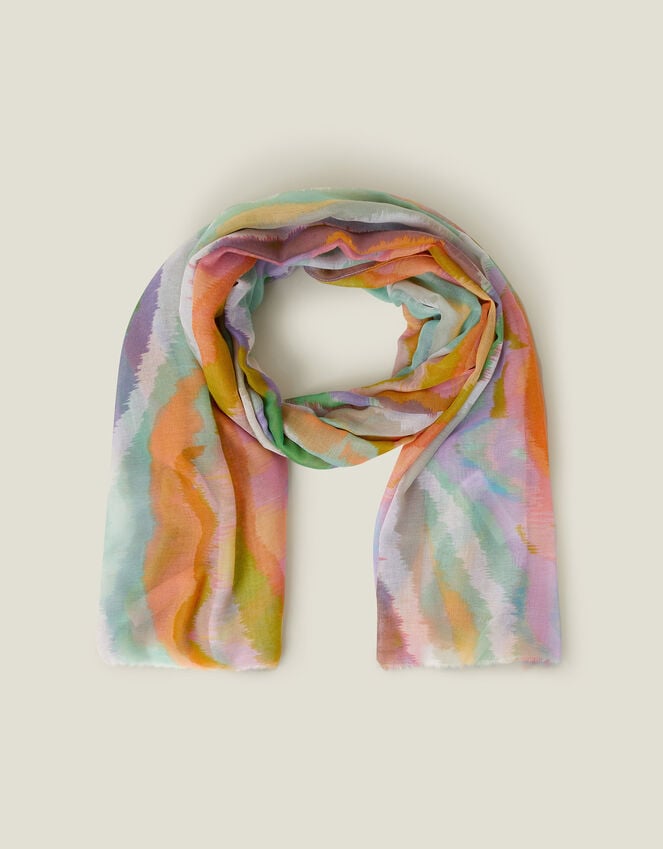 accessorize Blurred Wave Print Scarf