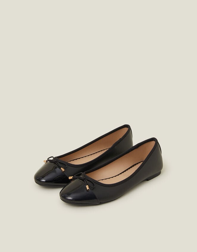 accessorize Bow Detail Ballerina Flats Black