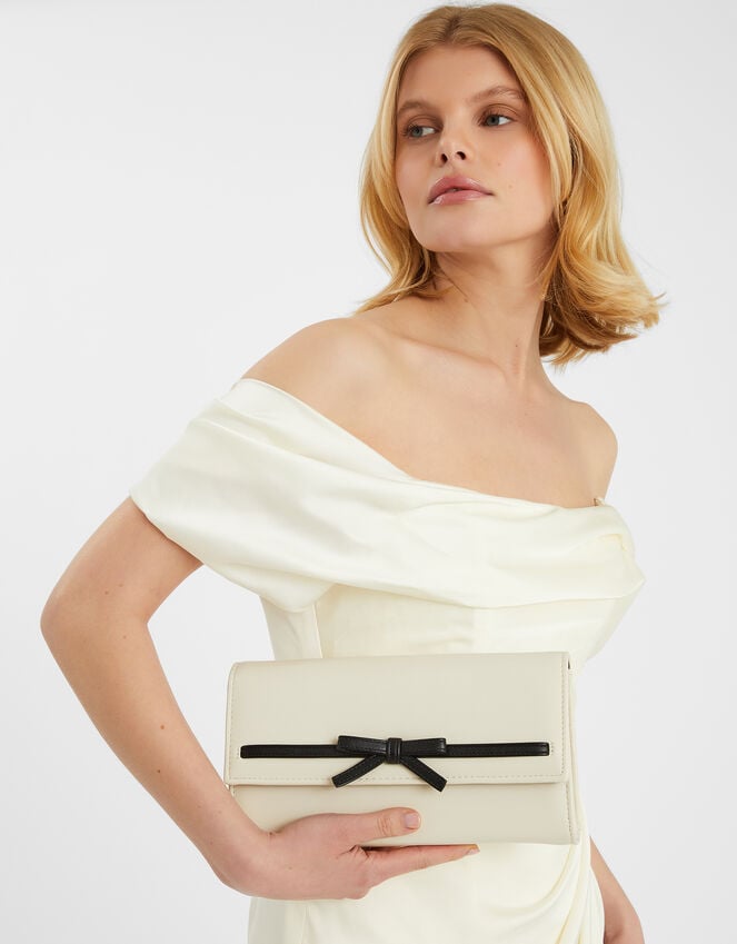 accessorize Bow Detail Clutch Bag