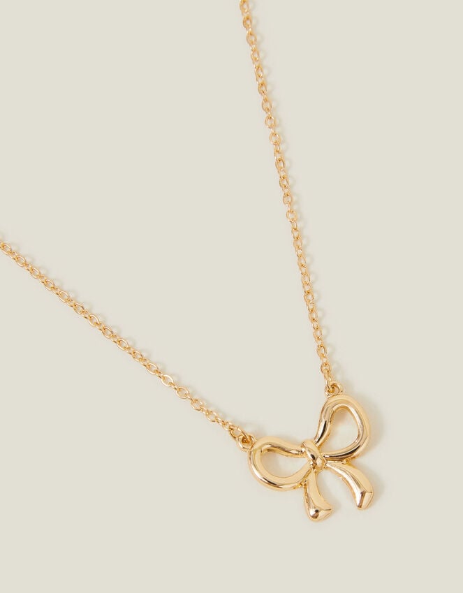 accessorize Bow Pendant Necklace