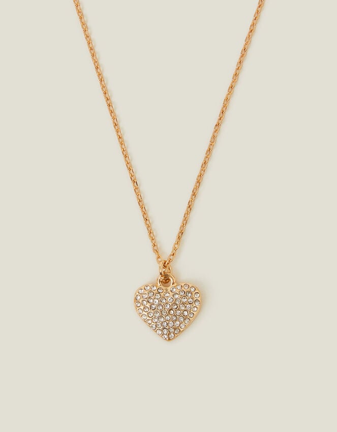 accessorize Boxed Pavé Heart Pendant Necklace
