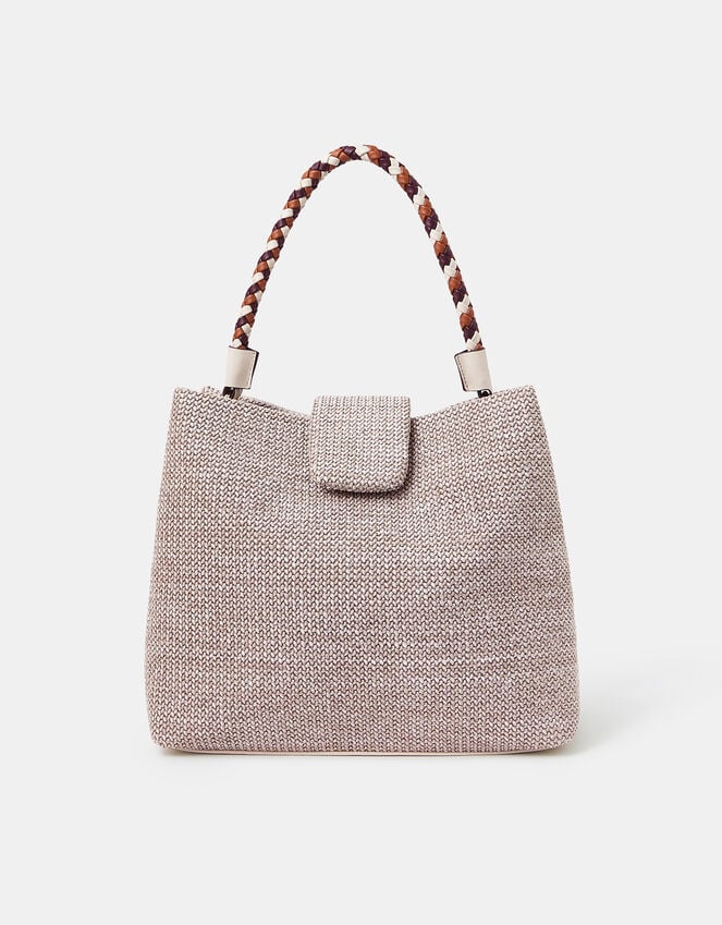 accessorize Braid Strap Woven Shoulder Bag