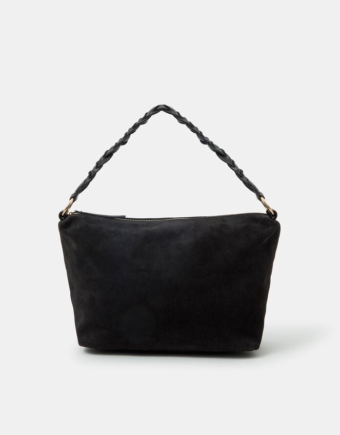 Accessorize Braided Strap Suede Shoulder Bag