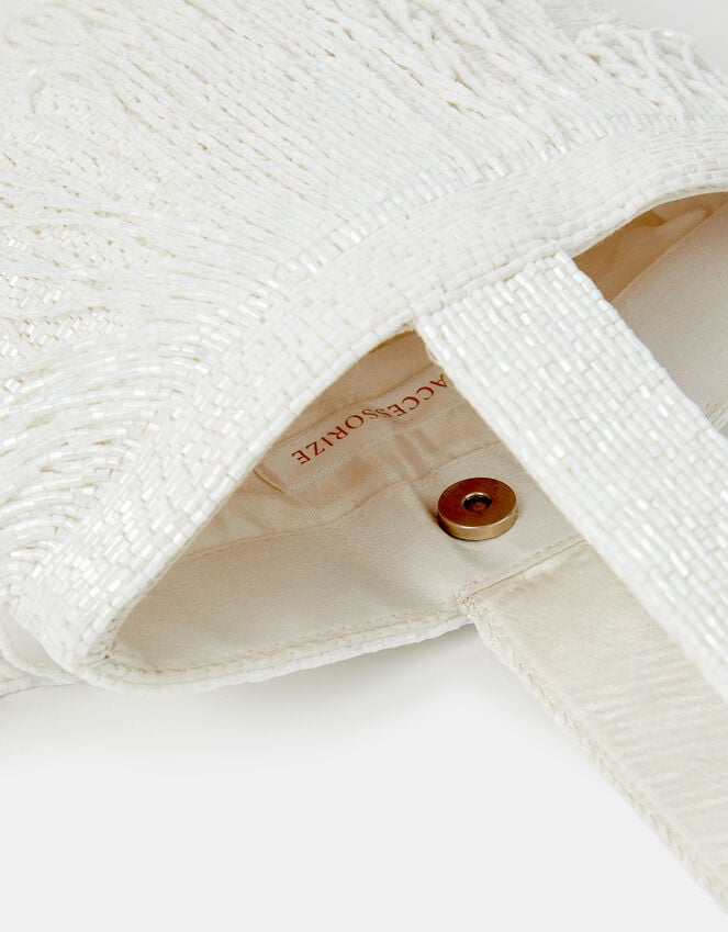 Accessorize Bridal Beaded Fringe Bag