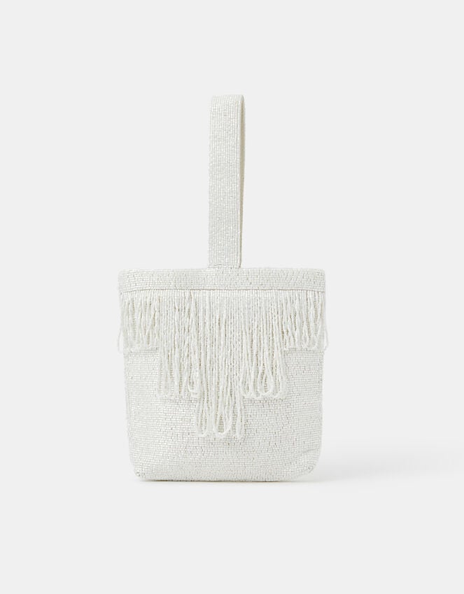 accessorize Bridal Beaded Fringe Bag