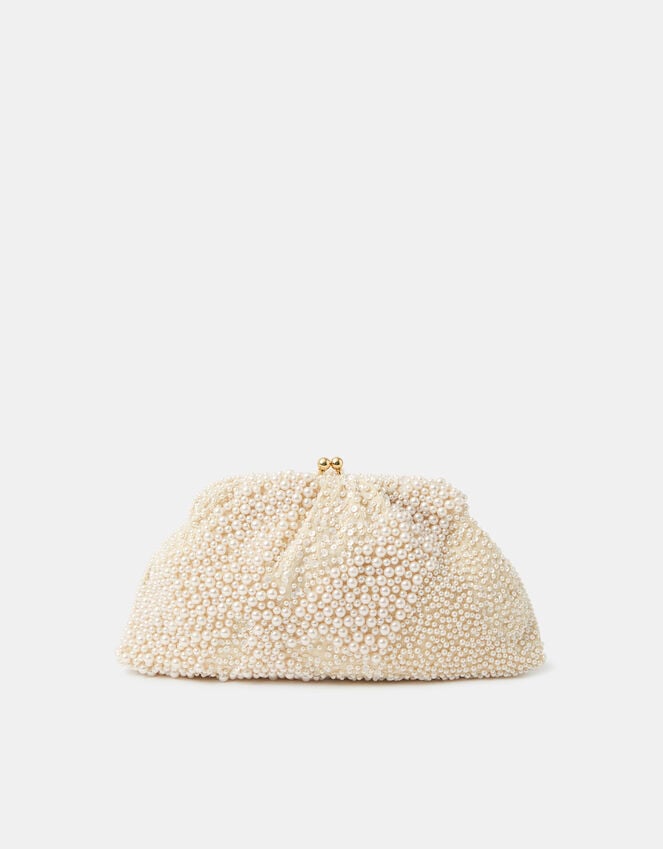 Accessorize Bridal Cloud Pearl Beaded Mini Bag