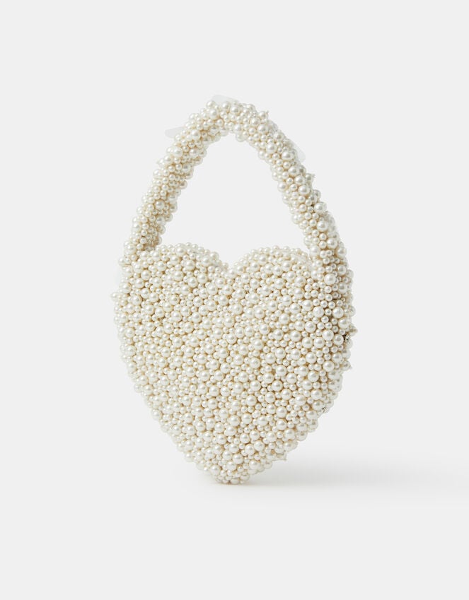 Accessorize Bridal Pearl Heart Handbag