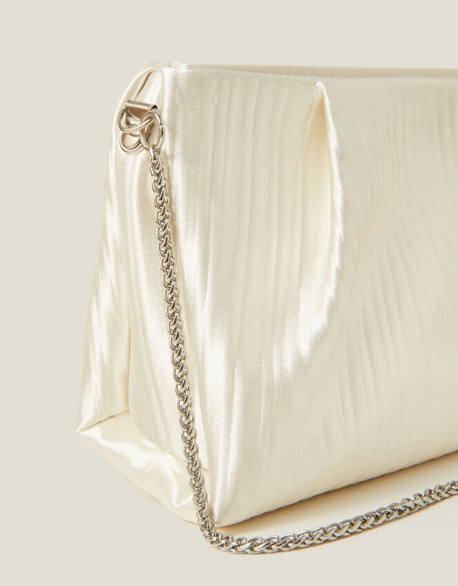 Accessorize Bridal Pleated Satin Clutch Bag