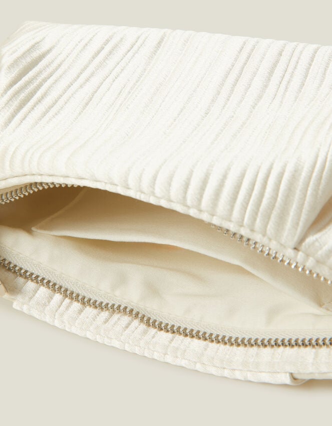 Accessorize Bridal Pleated Satin Clutch Bag