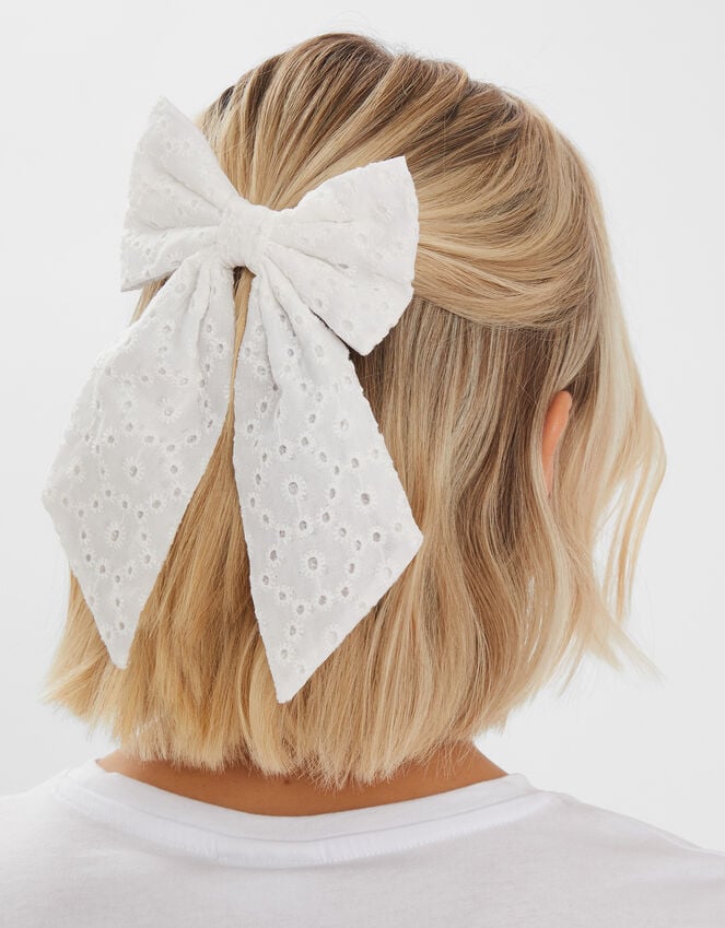 Accessorize Broderie Bow Barrette Hair Clip
