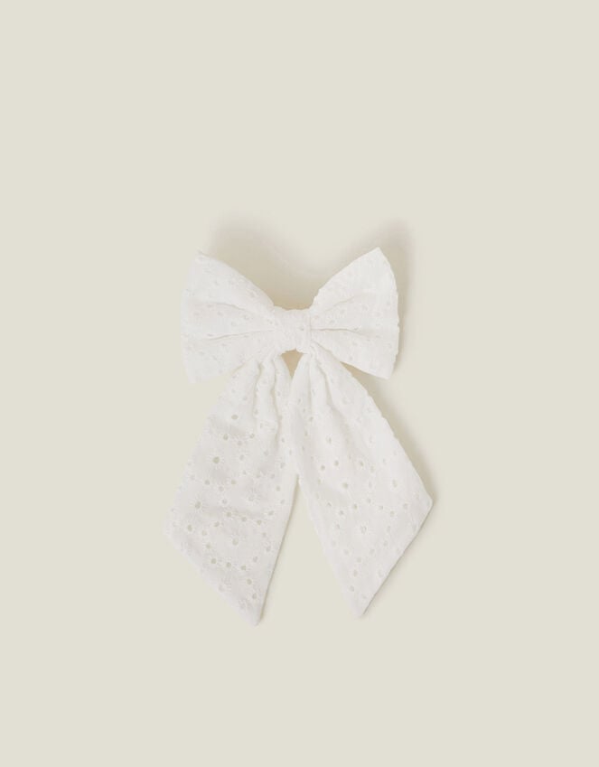 accessorize Broderie Bow Barrette Hair Clip