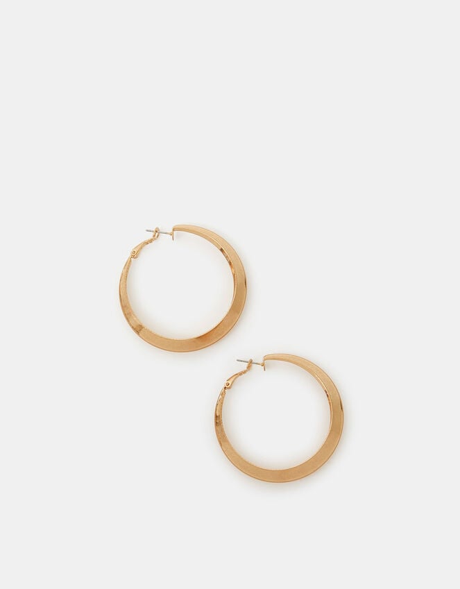 Accessorize Brushed Statement Hoop Earrings