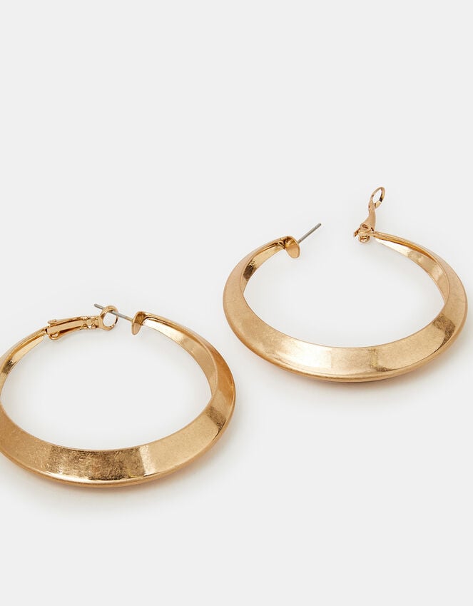 accessorize Brushed Statement Hoop Earrings