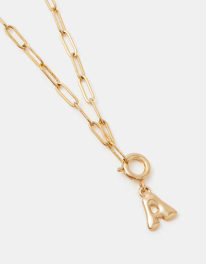 Accessorize Bubble Initial Jewellery Charm Gold