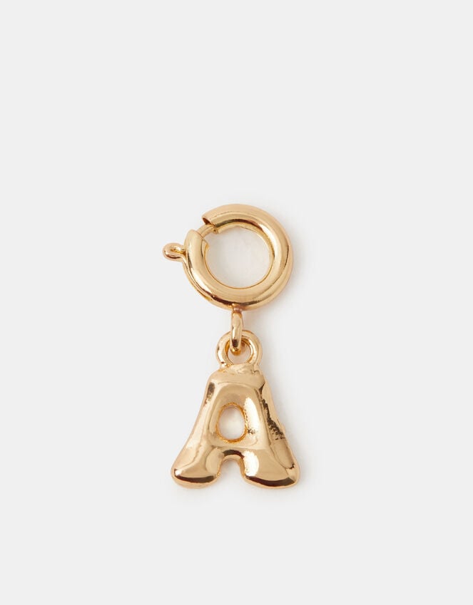 accessorize Bubble Initial Jewellery Charm Gold