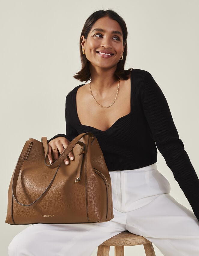 accessorize Bucket Shoulder Bag Tan