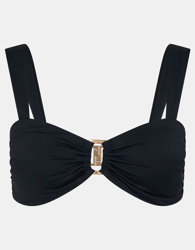 Accessorize Buckle Bikini Top Black