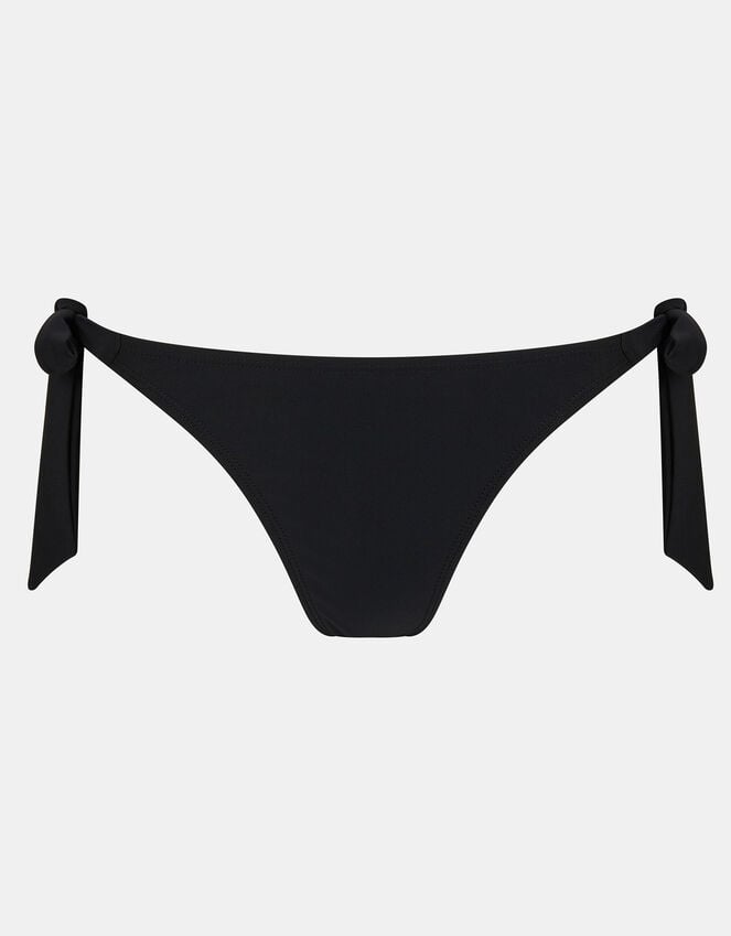 Accessorize Bunny Side Tie Bikini Bottoms Black