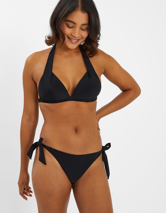 accessorize Bunny Side Tie Bikini Bottoms Black