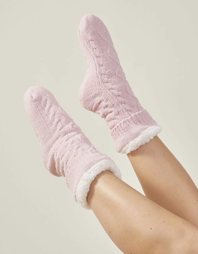 Accessorize Cable Knit Slipper Socks