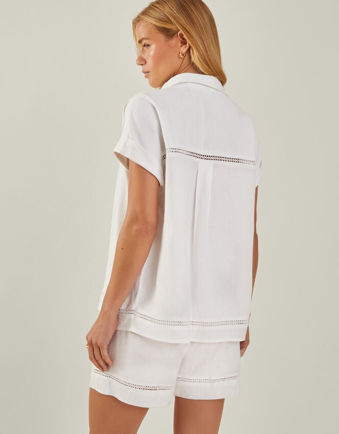 Accessorize Cap Sleeve Boxy Shirt White
