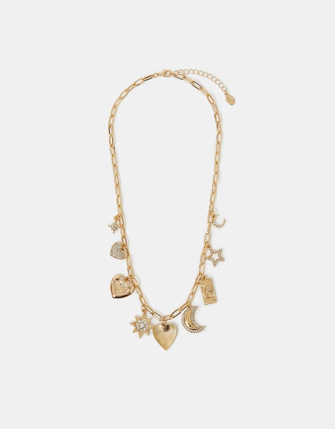 Accessorize Celestial Charm Necklace Gold