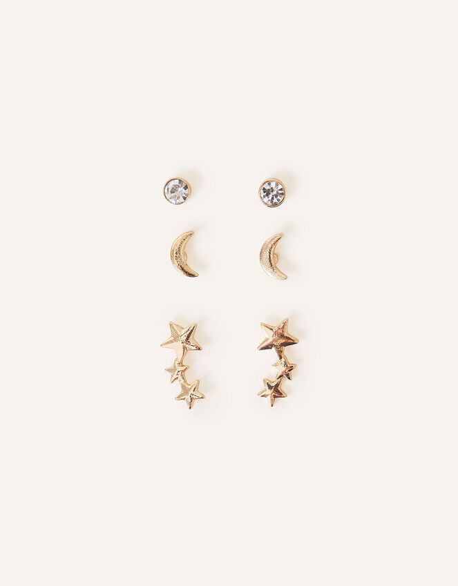 Accessorize Celestial Stud Earrings Set Of Three