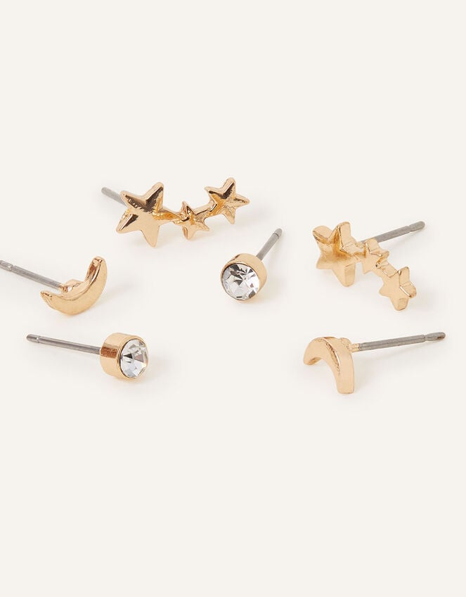 accessorize Celestial Stud Earrings Set of Three