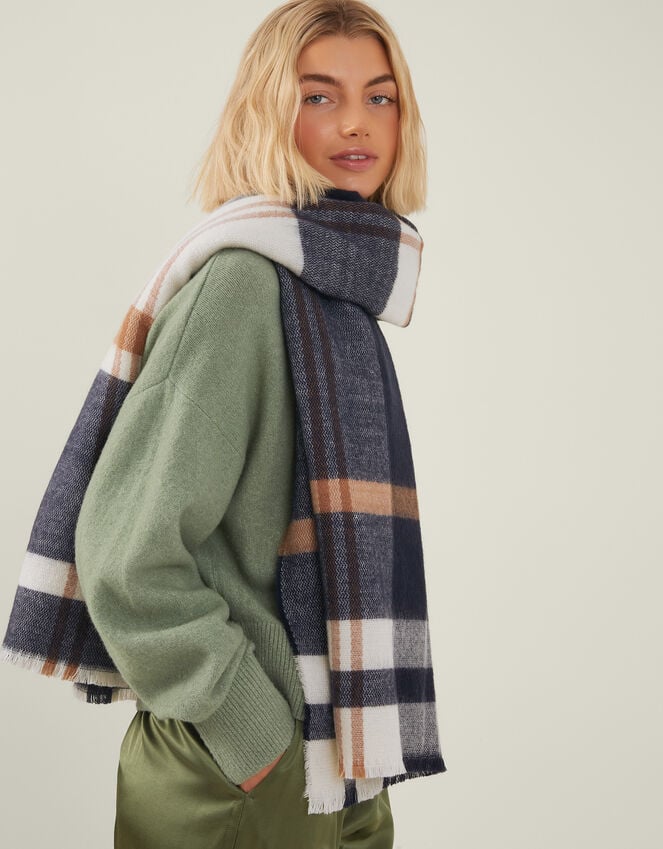 Accessorize Check Blanket Scarf