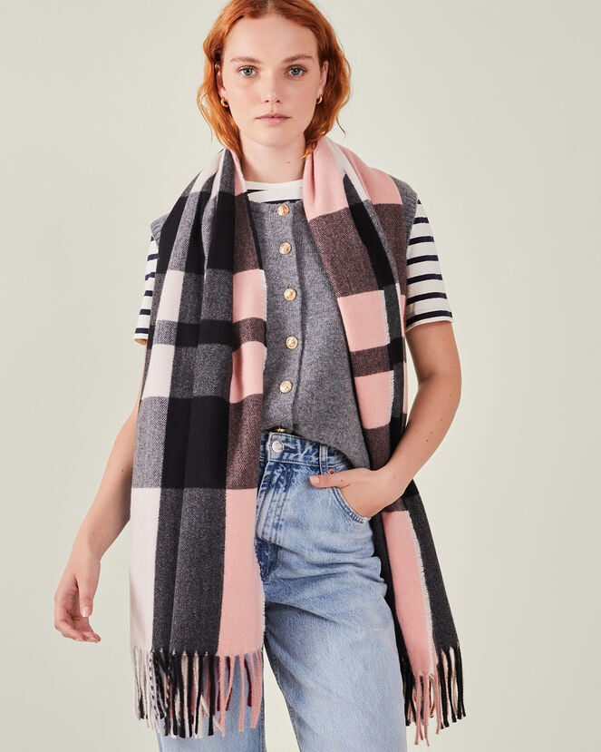 Accessorize Check Blanket Scarf Multi