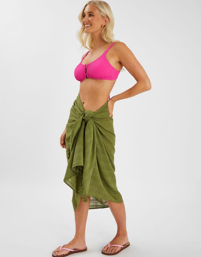 accessorize Check Tassel Sarong