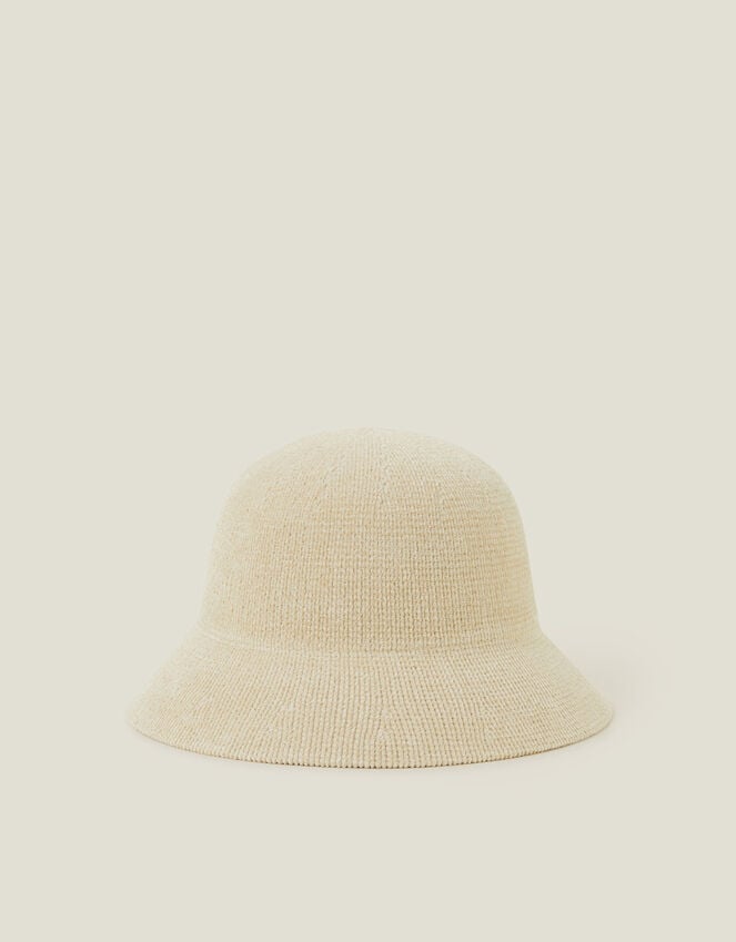 accessorize Chenille Bucket Hat Natural
