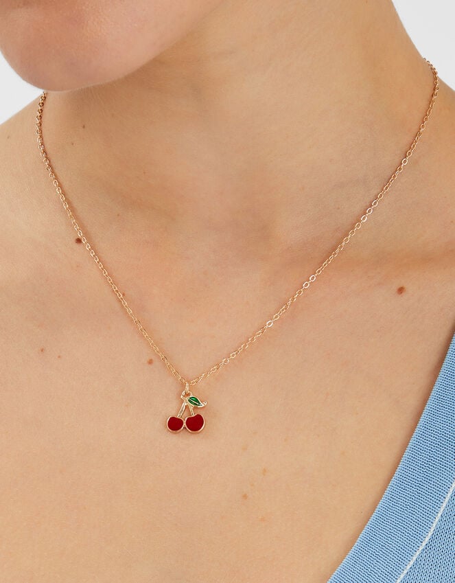 Accessorize Cherry Pendant Necklace
