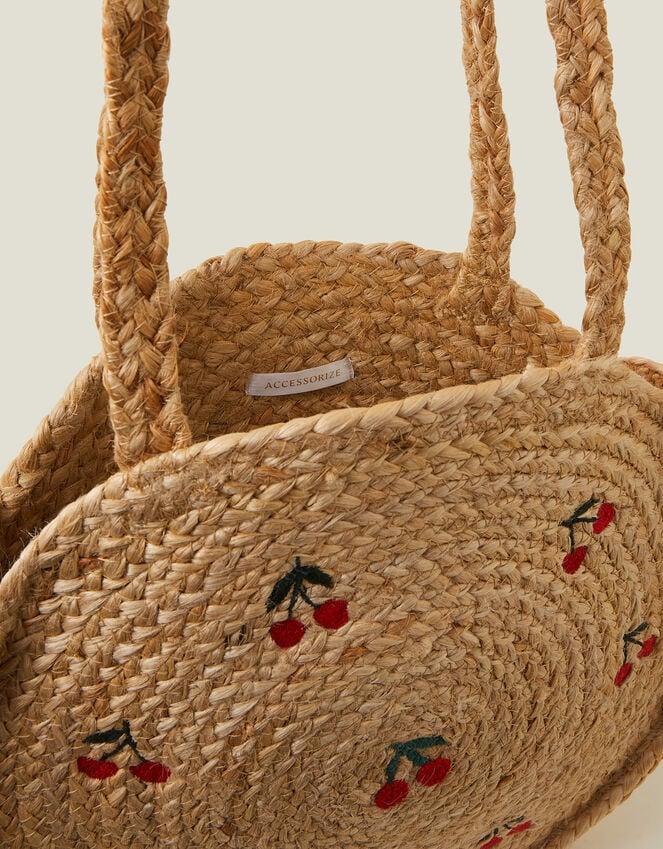 Accessorize Cherry Round Jute Shoulder Bag
