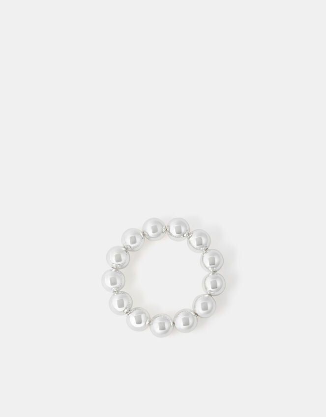 Accessorize Chunky Bead Bracelet Silver