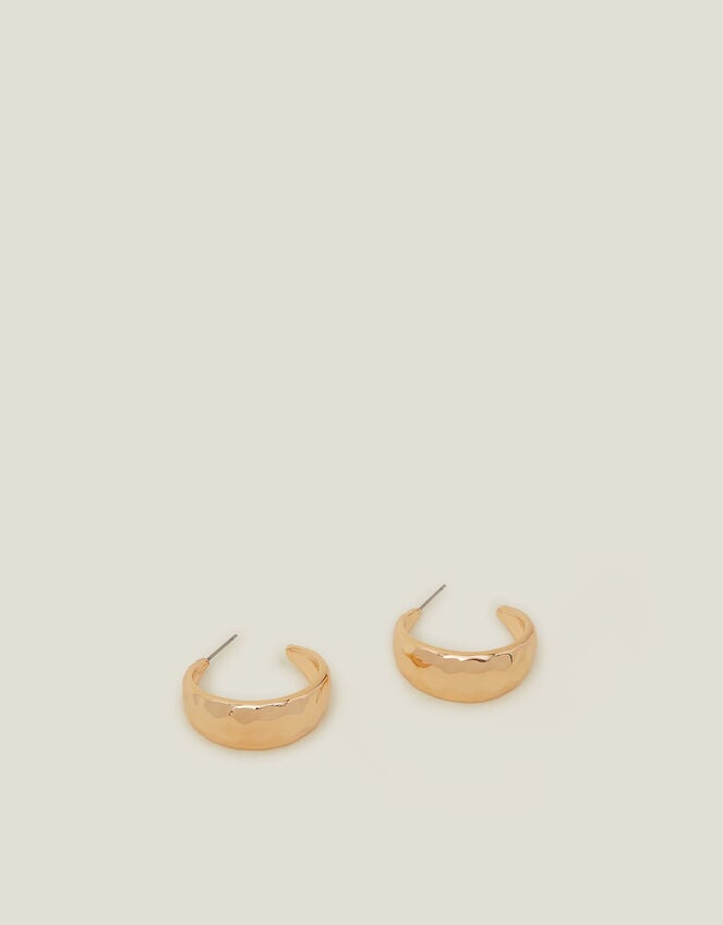 Accessorize Chunky Hammered Metal Hoops