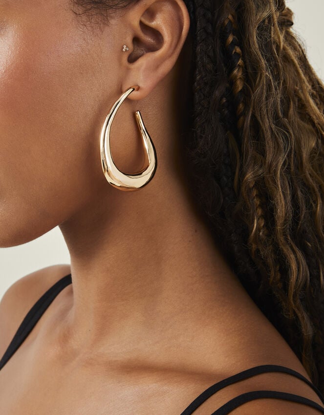 Accessorize Chunky Hoop Drop Earrings