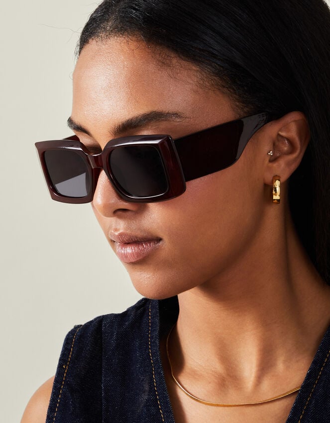 accessorize Chunky Rectangle Sunglasses