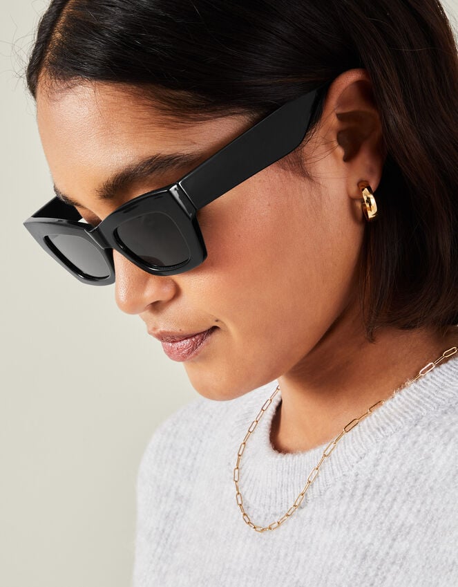 Accessorize Chunky Rectangular Cat Eye Sunglasses