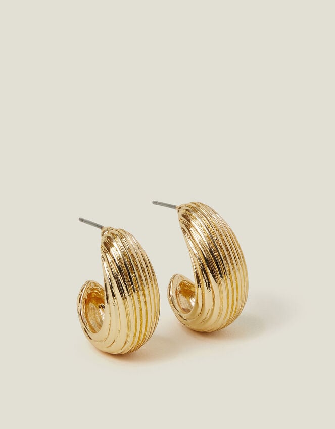 Accessorize Chunky Ribbed Hoop Earrings