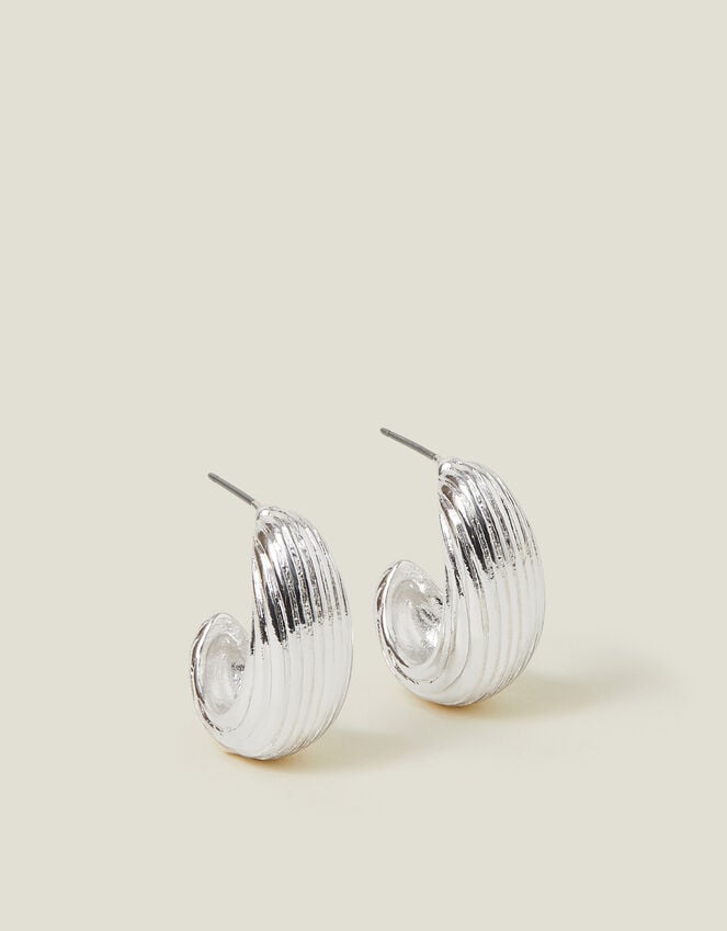 Accessorize Chunky Ribbed Hoop Earrings