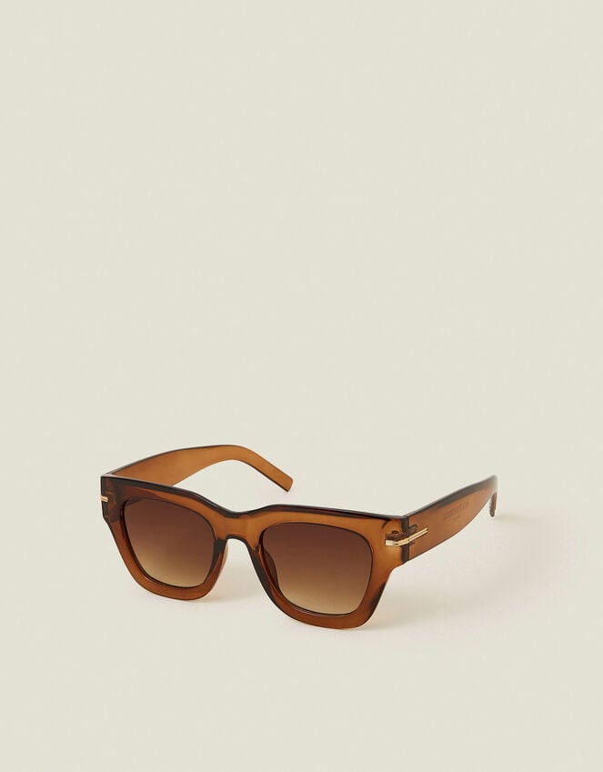 accessorize Chunky Square Sunglasses Brown