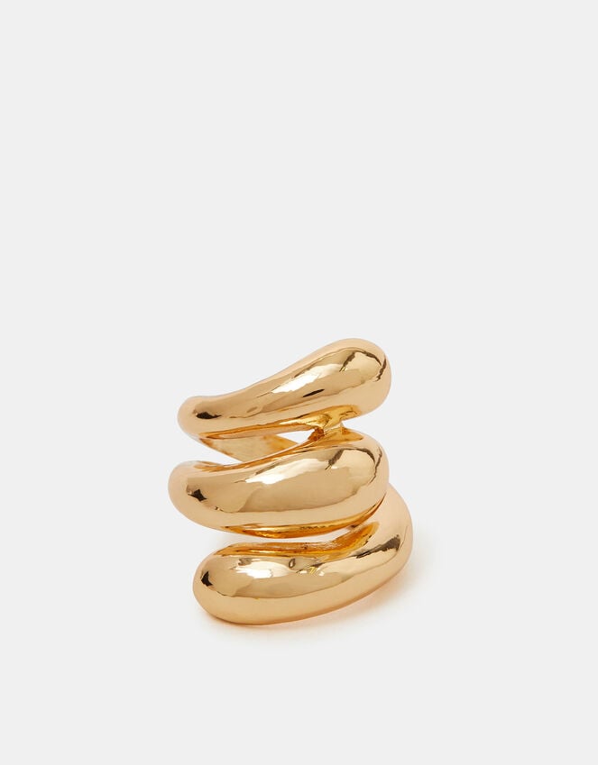 Accessorize Chunky Wave Ring Gold